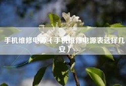 手机维修电源（手机维修电源表选择几安）