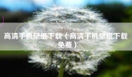 高清手机壁纸下载（高清手机壁纸下载 免费）