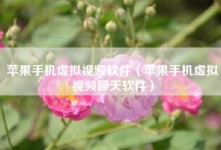 苹果手机虚拟视频软件（苹果手机虚拟视频聊天软件）