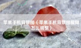 苹果手机背景图（苹果手机背景图模糊怎么调整）